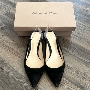 Gianvito Rossi Black Sling-backs size 40.5